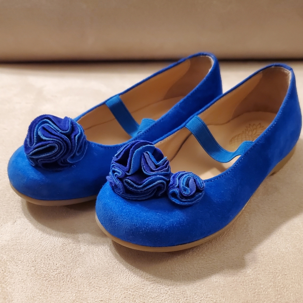 Aquazzura Royal Blue toddler dress shoes 7c-7.5c